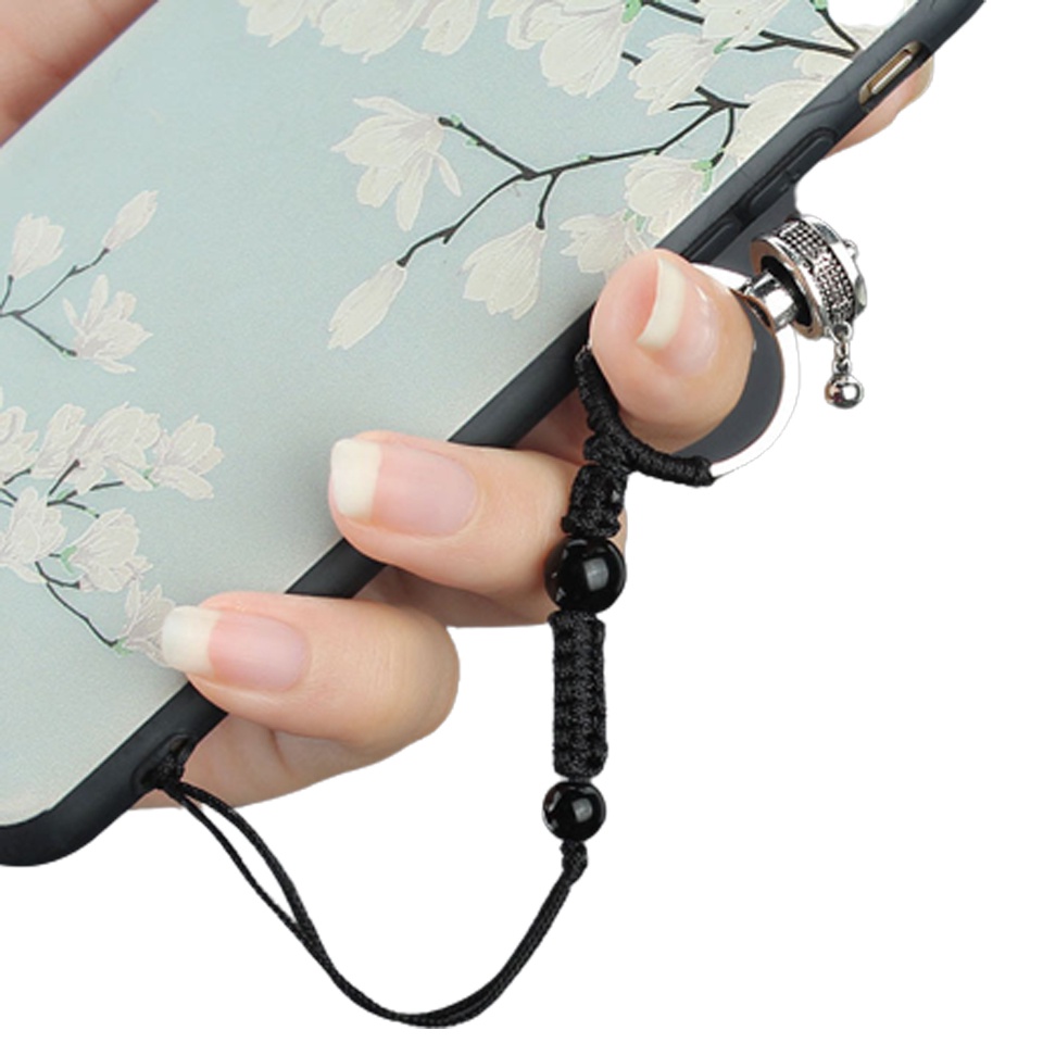 ✅ Dây Buộc Đeo Điện Thoại Dạng Nhẫn Khắc Thần Chú Cổ May Mắn, Tăng Tiền Tài Tài Lộc Danh Vọng