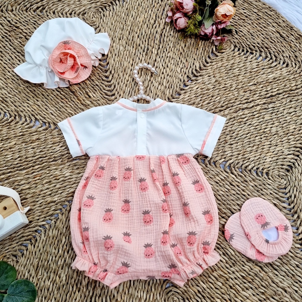 Bodysuit cho bé sơ sinh ⚡𝗙𝗥𝗘𝗘𝗦𝗛𝗜𝗣⚡ Body Hanbok bé gái - Hàng thiết kế, chất liệu xô mềm mát và an toàn cho da bé