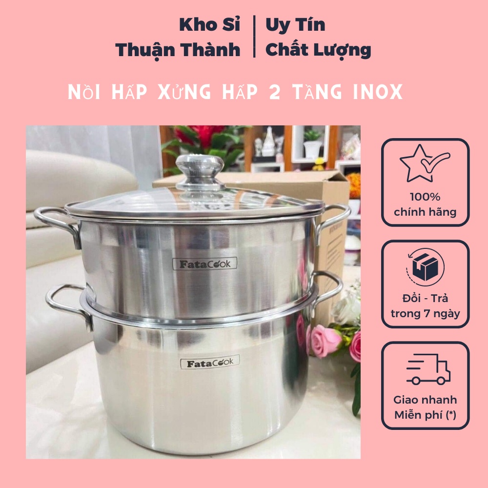 Nồi hấp xửng hấp 2 tầng inox 430 Fanta Cook đa năng Cao Cấp size 28CM (khosithuanthanh)