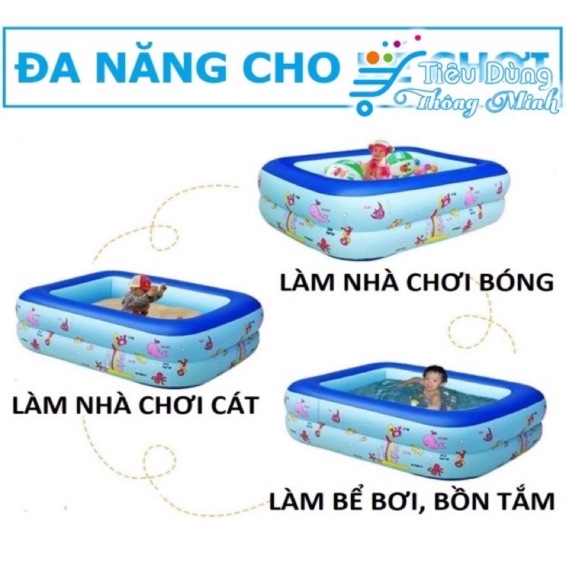 BỂ BƠI PHAO CHO BÉ (1,5m-1,8m-2,1m-3 tầng) TẶNG KÈM BƠM ĐIỆN