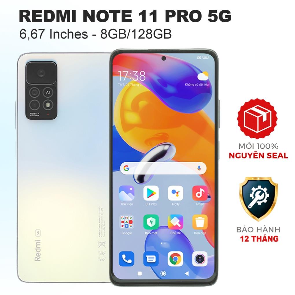 Điện thoại Xiaomi Redmi Note 11 Pro 5G (8GB/128GB) Chính hãng 100% Có Tiếng Việt - Bảo Hành 1 Năm