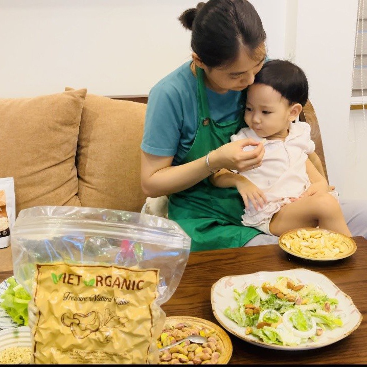 Hạt điều tươi nhân trắng hưu cơ Ninh Thuận (500g) - Hạt dinh dưỡng loại 1 chứng nhận quốc tế xuất khẩu