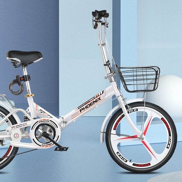 【xe đạp】Xe đạp gấp Phoenix 20 inch dành cho người lớn dành cho phụ nữ đi làm tốc độ thay đổi học sinh trung học cơ sở si