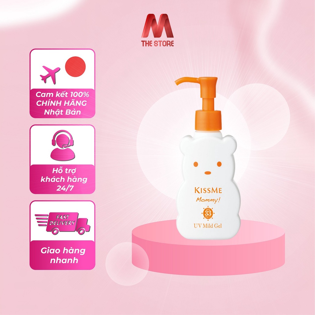 Gel chống nắng trẻ em KISSME Mommy UV Mild Gel N 100g