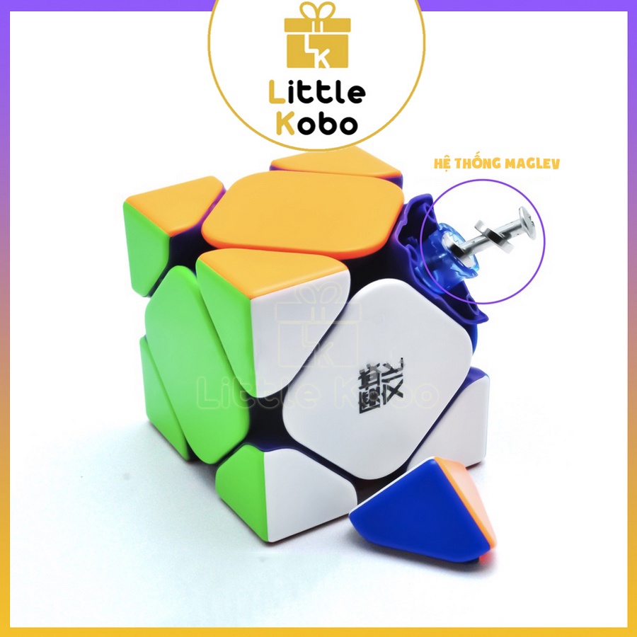 Rubik MoYu WeiLong Skewb Maglev Nhựa Tím Rubic Biến Thể Đồ Chơi Trí Tuệ Có Nam Châm