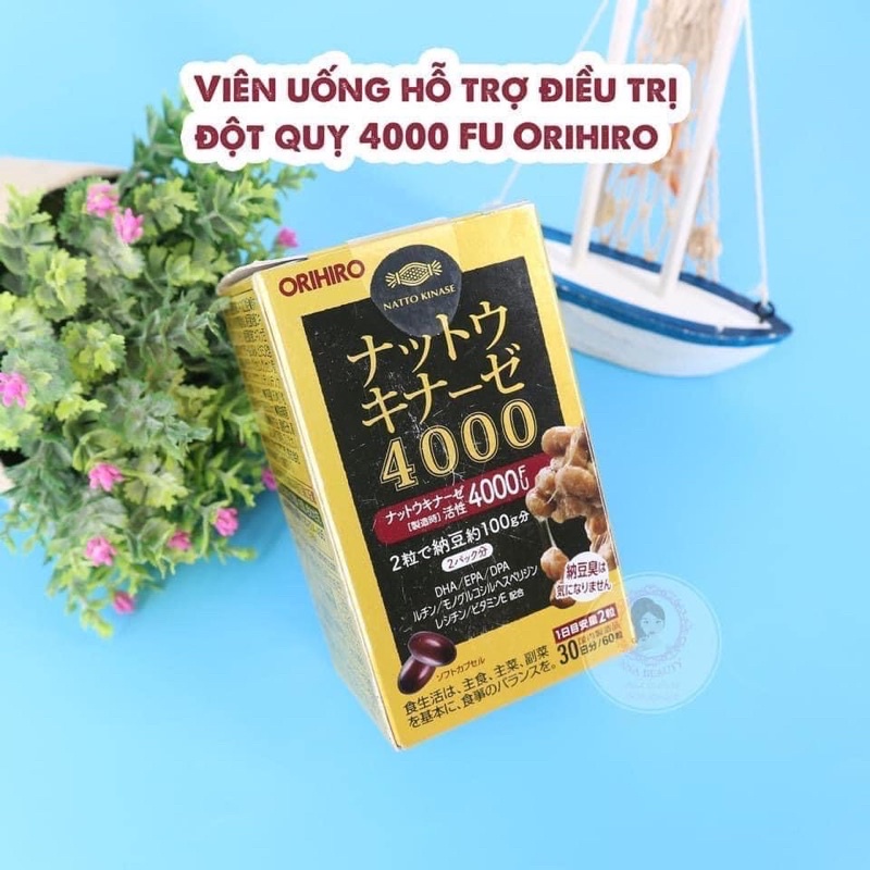 Viên hỗ trợ phòng chống đột quỵ 4000 FU Orihiro 60 viên  - Hàng chính hãng