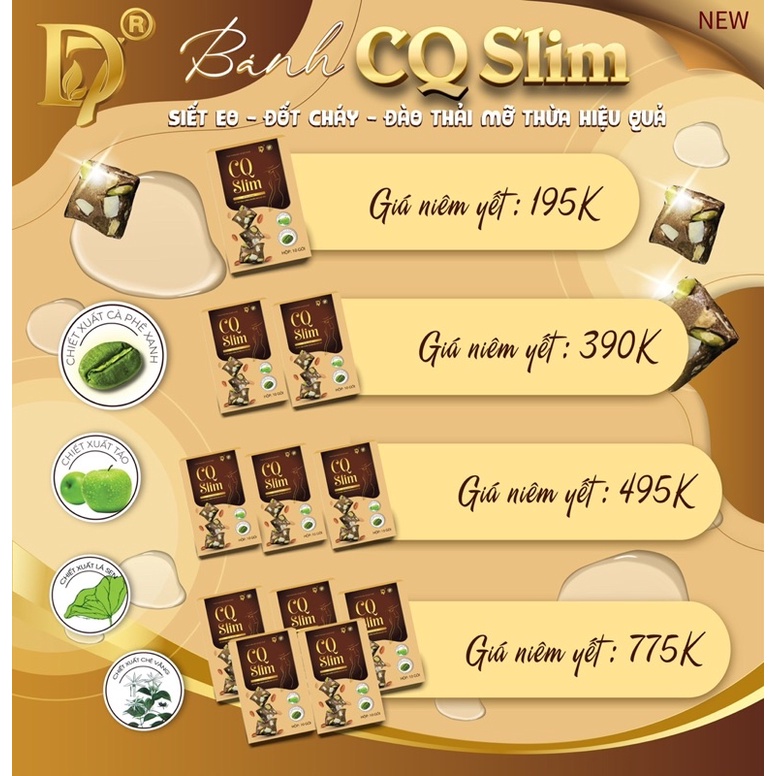 3 hộp bánh CQ Slim (hộp 5 bánh)