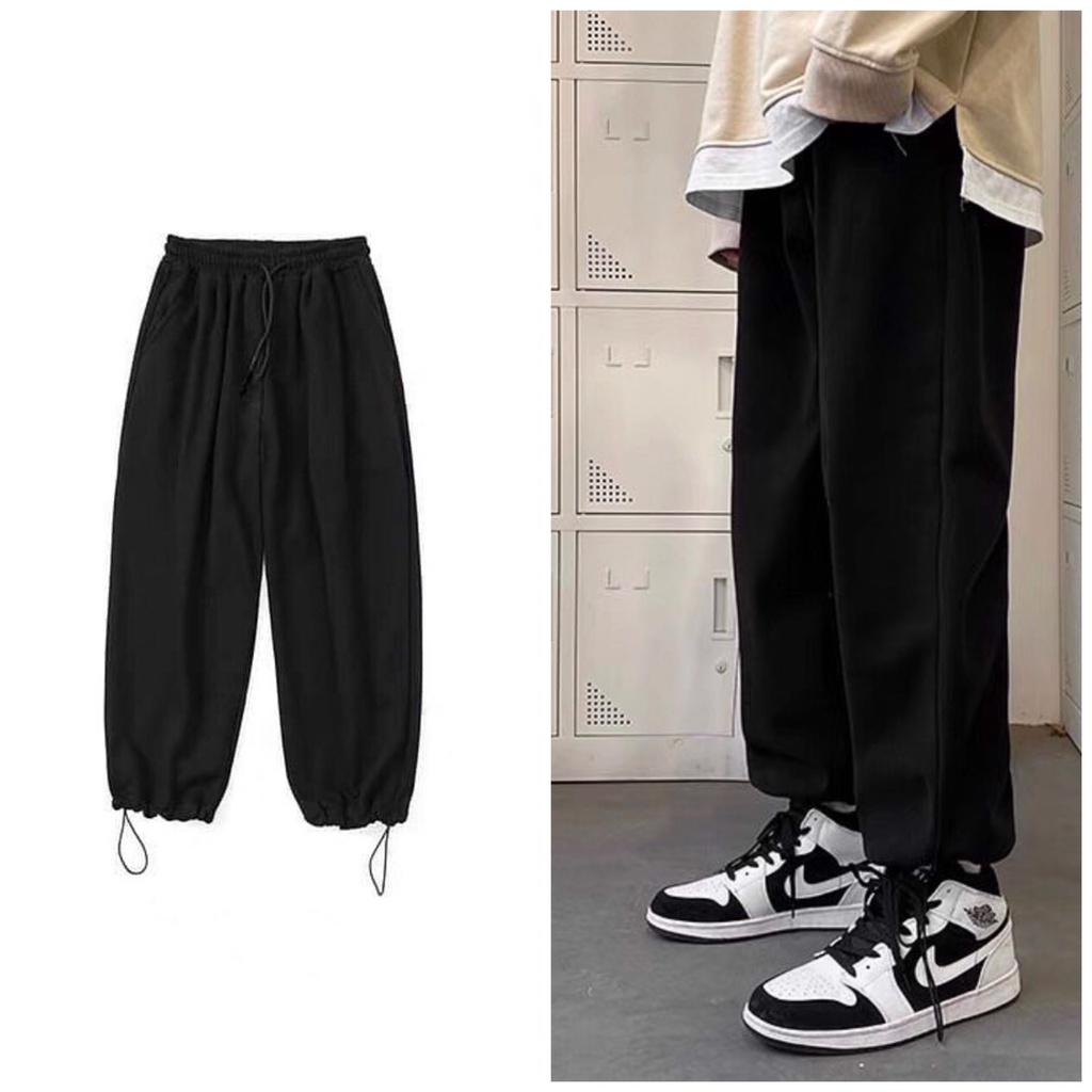 Quần Jogger Sweatpants Dây Rút Ống Rộng Da Cá Form Đứng Thể Thao Unisex Basic Streetwear. QJG02