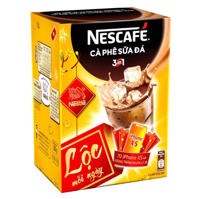 Nescafe 3 in 1 cà phê sữa đá 36(10*20g)