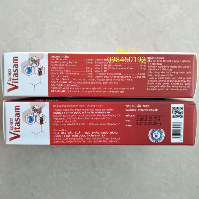 UPLUZZ VITASAM - TĂNG CƯỜNG SỨC KHOẺ, GIẢM MỆT MỎI