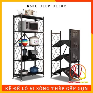 Kệ để đồ đa năng xếp gọn thông minh, di chuyển tiện lợi, khung thép sơn tĩnh điện chịu nước để đồ phòng tắm, lò vi sóng