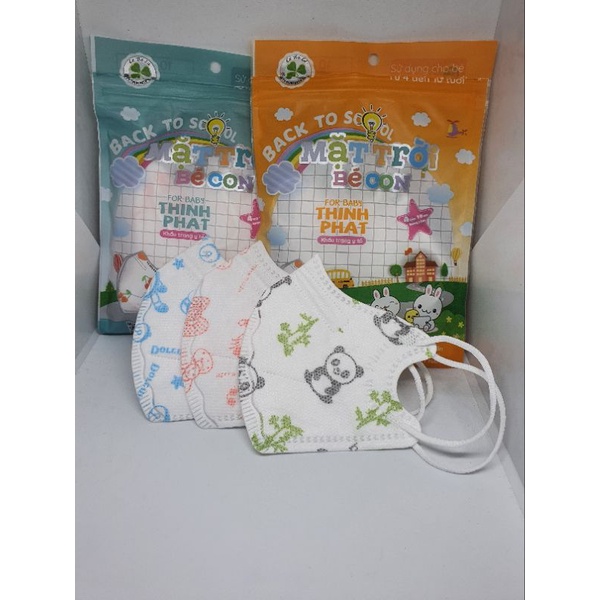 Túi 10 chiếc khẩu trang y tế 6D Mask Trẻ em (đeo êm tai bé)