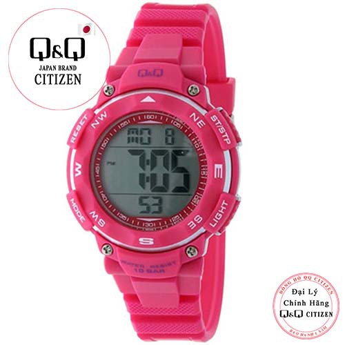 Đồng hồ điện tử nữ Q&amp;Q Citizen M149J006Y dây nhựa thương hiệu Nhật Bản