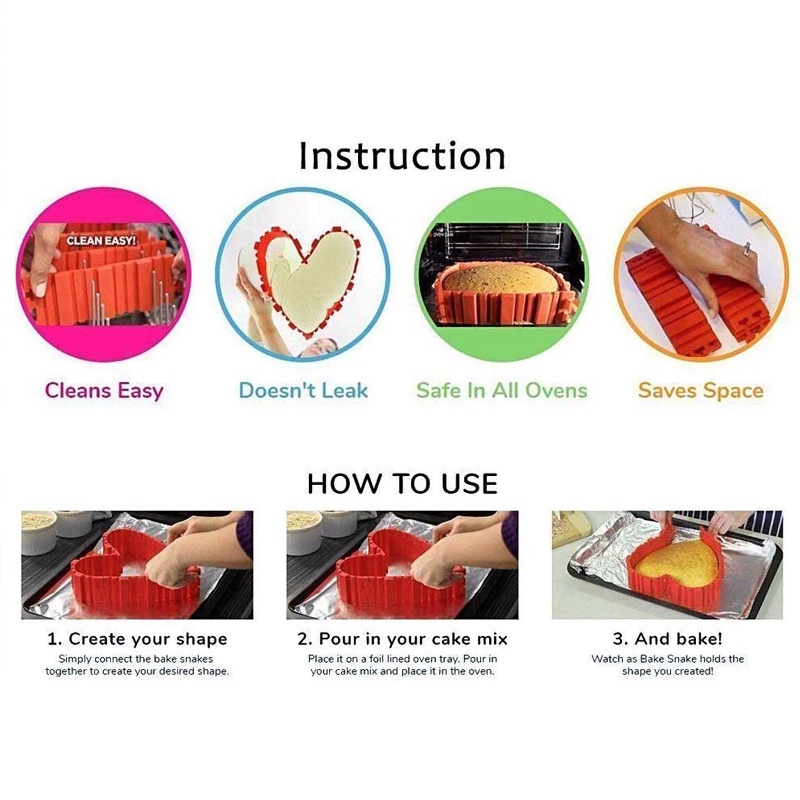 Bộ 4 khuôn làm bánh ANAEAT bằng silicone nhiều kiểu dáng