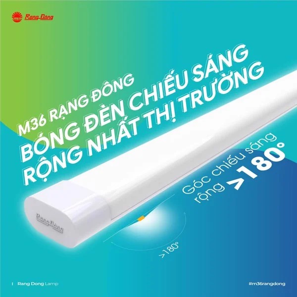 Đèn led bán nguyệt Rạng Đông M36 dài 0.6m và 1.2m, ánh sáng trắng SIÊU SÁNG, SIÊU TIẾT KIỆM ĐIỆN