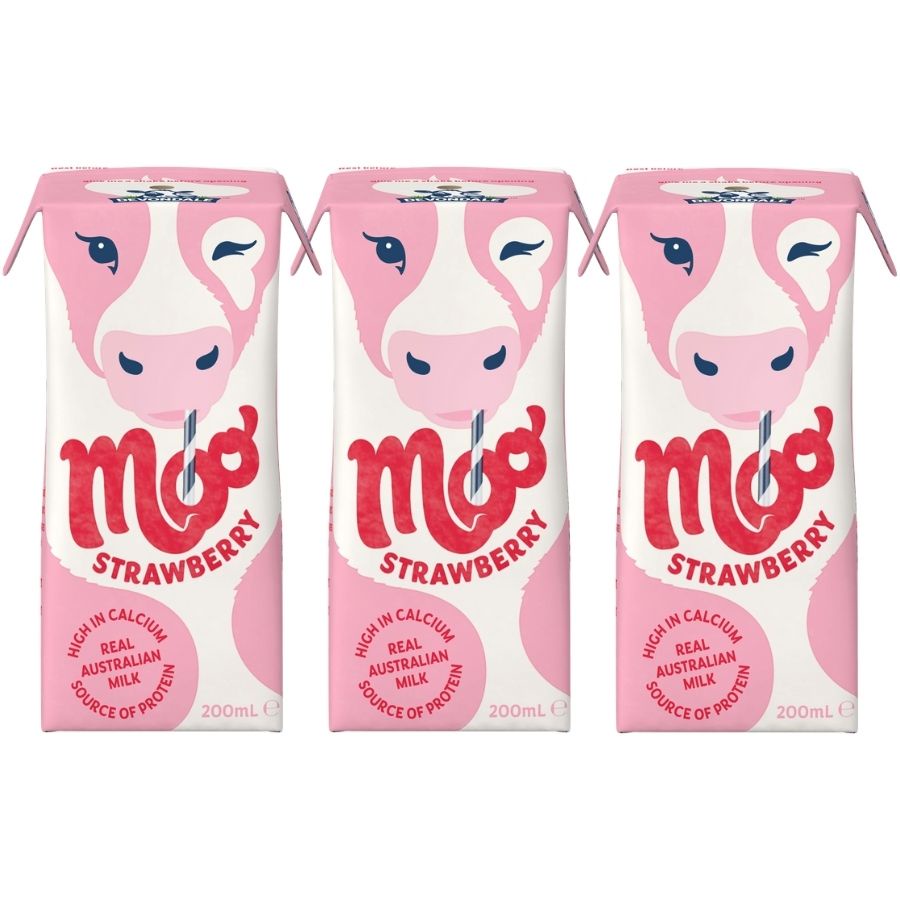 Thùng 24 Hộp Sữa tươi Devondale Moo Dâu 200ml