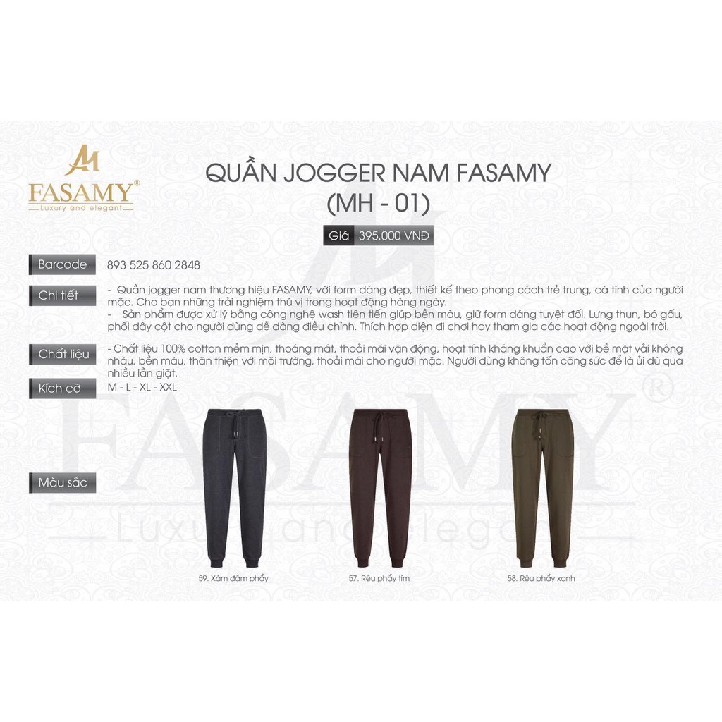 QUẦN JOGGER NAM FASAMY(MH-01)