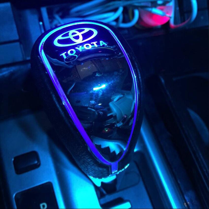 Tay Nắm Cần Số Có Đèn LED Cho Xe Hơi Bmw Honda Toyota Vios Innova Fortuner Corolla