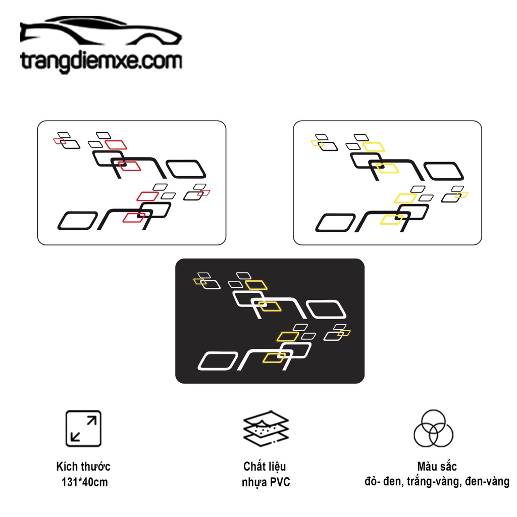 Decal Họa Tiết Vuông Y39 Tem Dán Độc Đáo Loại Trangdiemxe