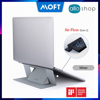 Chân Đế MOFT Laptop Stand Air-Flow (Gen 2) Silver, Giá Đỡ Máy MB Siêu Nhẹ Mỏng Vô Hình, Dùng Cho Máy Từ 12~16 inch