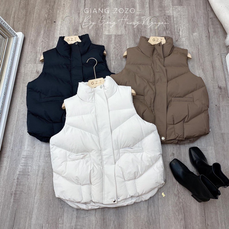 BÁN SỈ ÁO KHOÁC PHAO GHILE KÉO KHOÁ 2 MÀU CHO NỮ | BigBuy360 - bigbuy360.vn