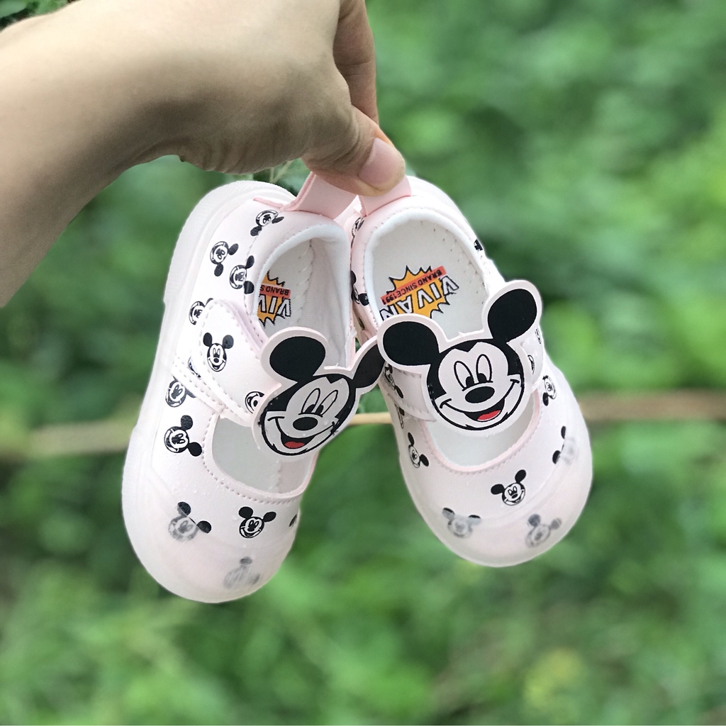 Giầy búp bê Quảng Châu cao cấp hình chuột Mickey cho bé gái mã mới 902-9902