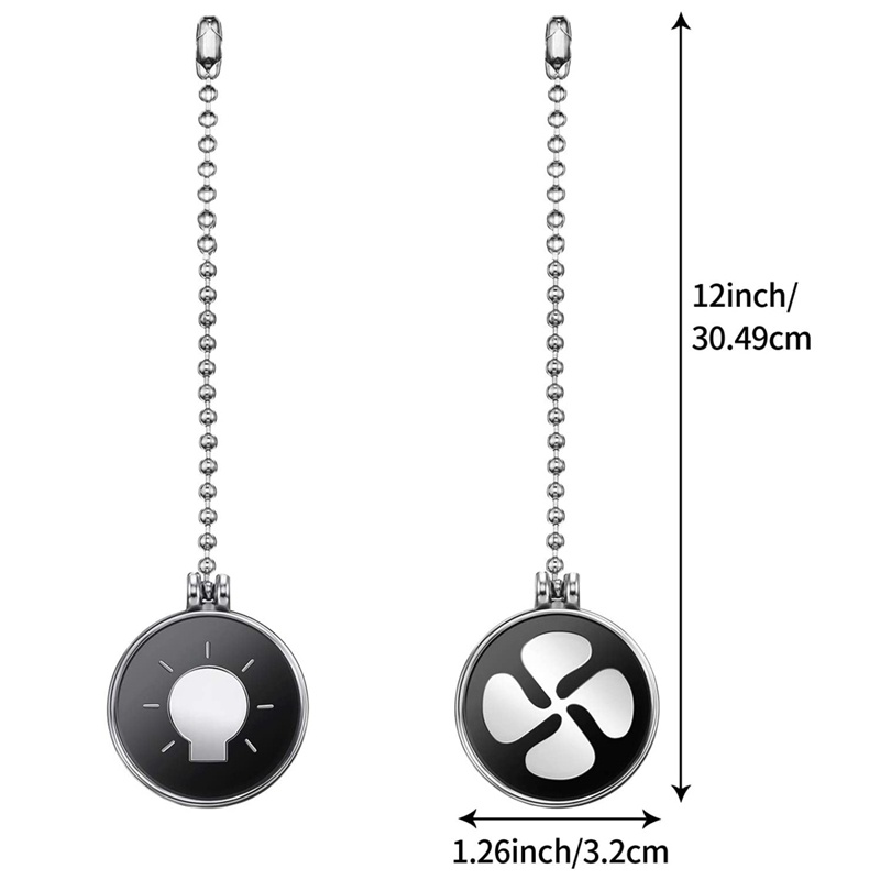 Set 4 Dây Xích Kéo Quạt Trần Họa Tiết Bóng Đèn Và Dây Xích Kéo Dài Gắn Quạt Trần