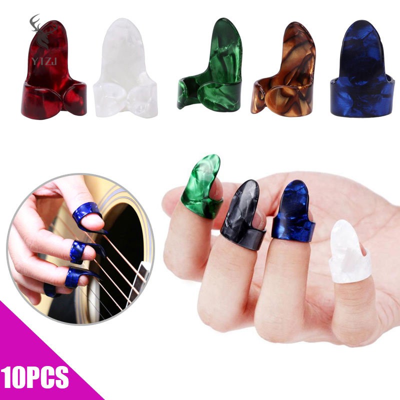 Set 10 Móng Gảy Đàn Guitar Bằng Thép Không Gỉ Y1Zj