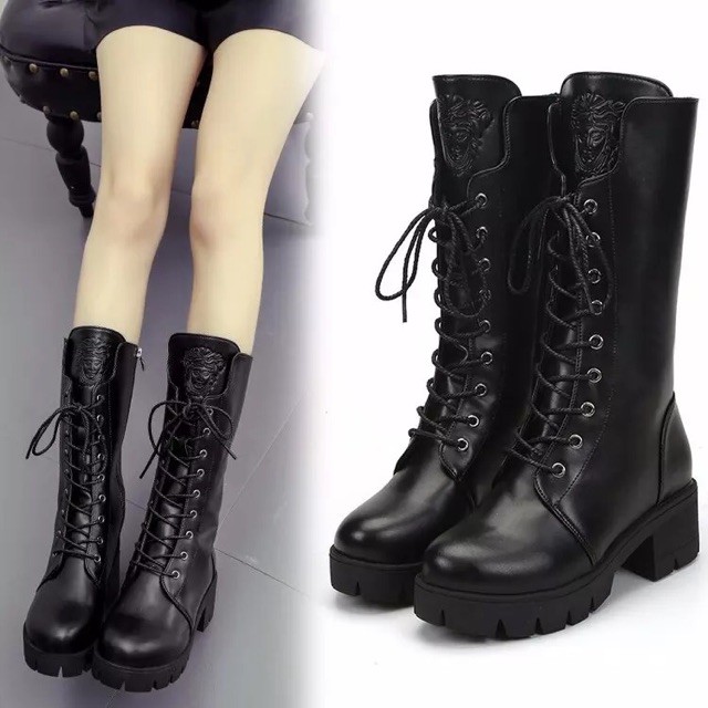  (Order-ảnh thật) Boots chiến binh cosplay cổ lưng khoá chữ thập siêu chất 2019 QC2109 | WebRaoVat - webraovat.net.vn