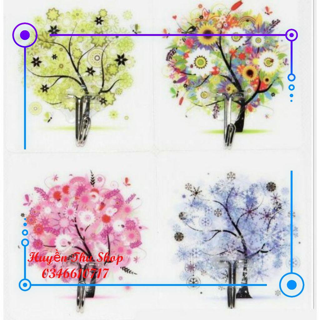 Sỉ 10 móc dán tường 3d (họa tiết ngẫu nhiên)
