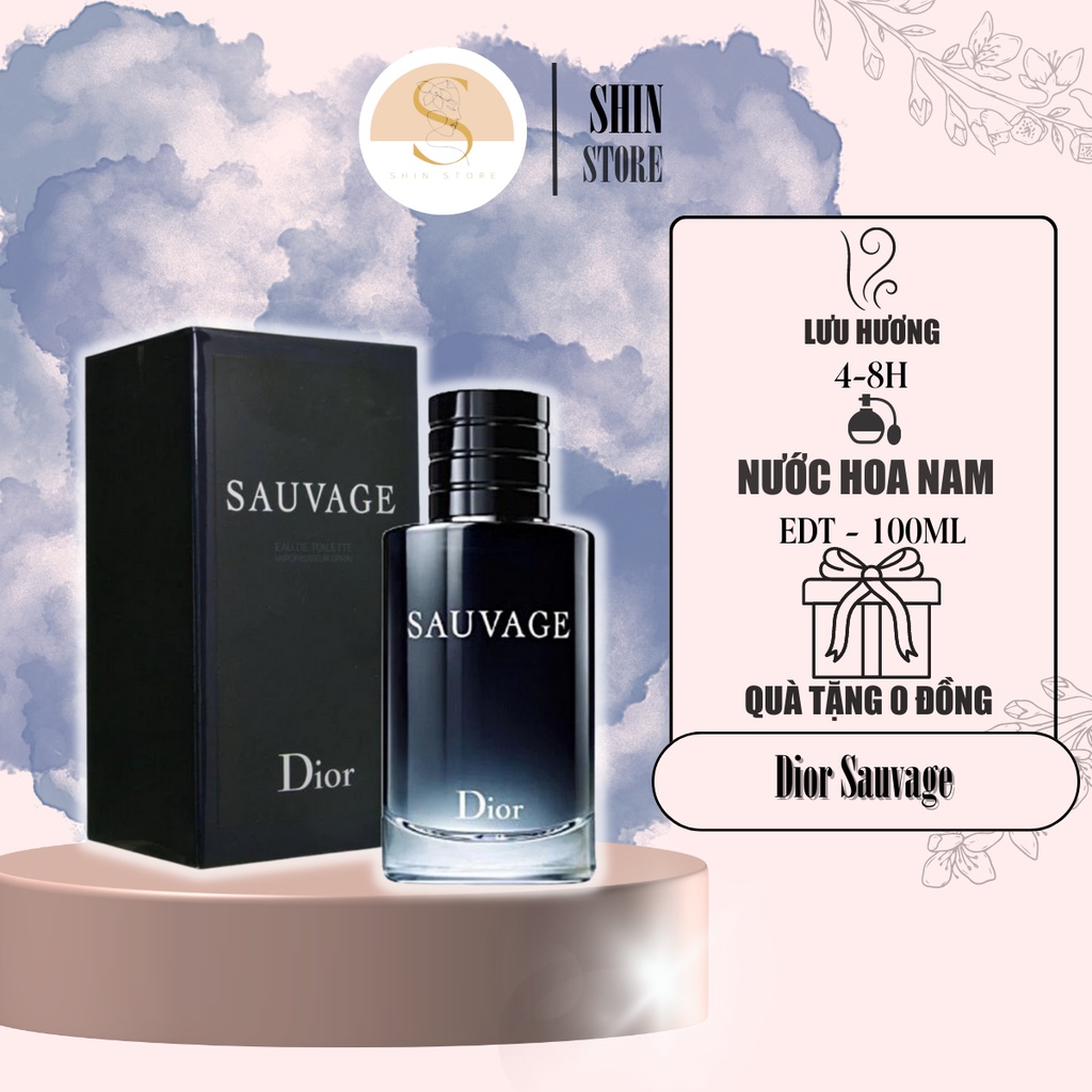 Nước hoa nam Sauvage bản EDT dung tích 100m - Dầu thơm nam hương thơm nam tính mạnh mẽ cuốn hút NH004