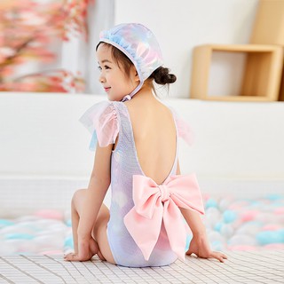 Đồ Bơi Liền Mảnh Bé Gái +Nón