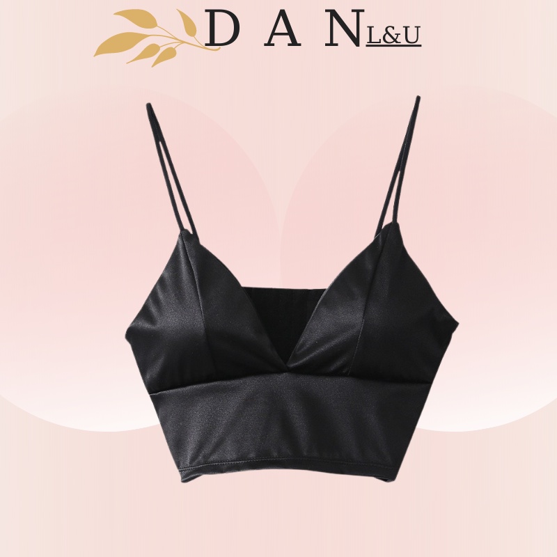 Áo Bra Satin Bản To Phi Bóng 2 Dây Cài Sau DAN L&amp;U 264