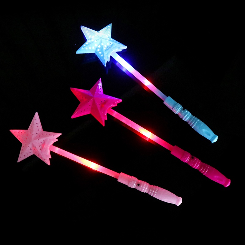 Finegoodwellgen Kid illuminated toys five-pointed star flash stick stars magic bar toy gift FGWG