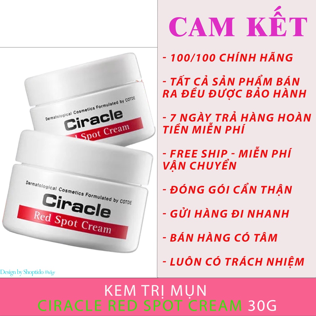 Kem giảm mụn Ciracle Red Spot Cream Hàn Quốc 30g NPP Shoptido