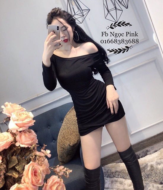 Váy body len nhũ 2 loại