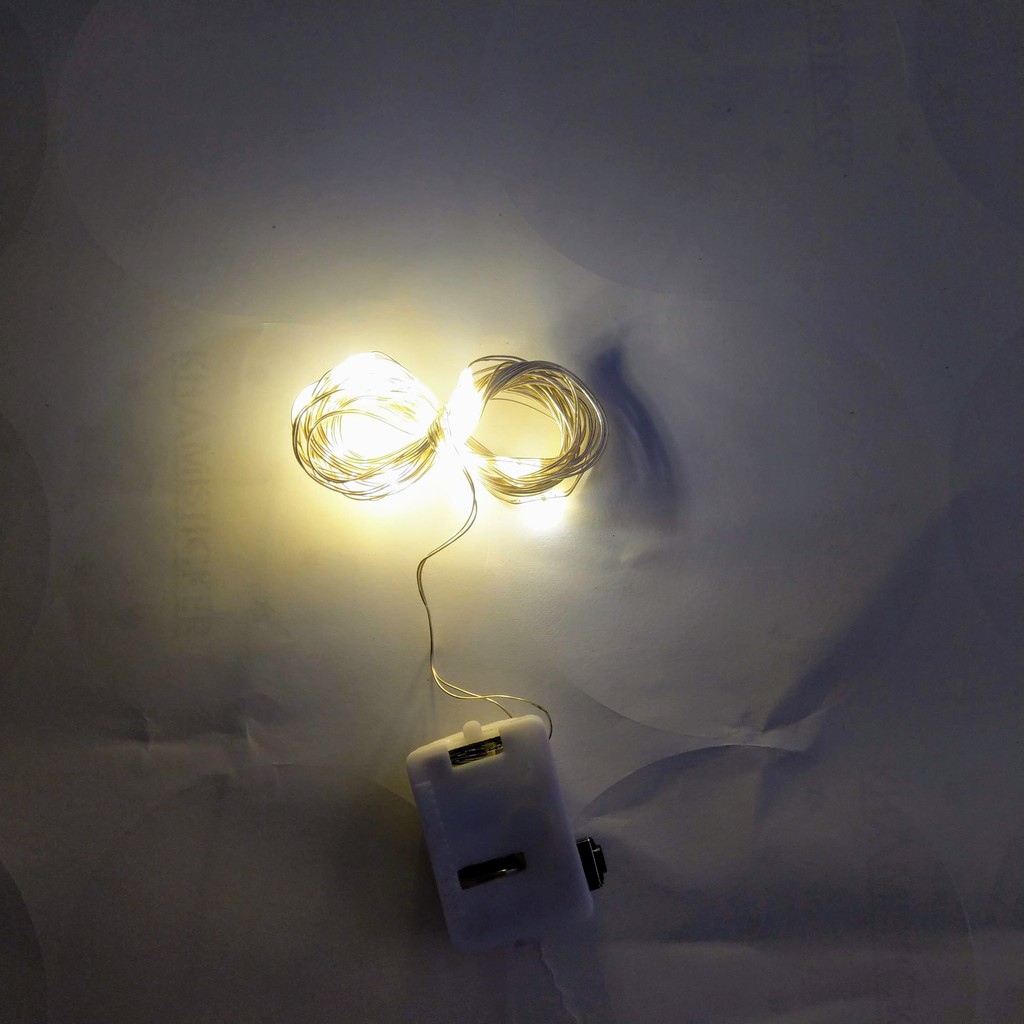 10 cái đèn led đom đóm đèn led trang trí đèn fairylight fairy light màu vàng dài 2m