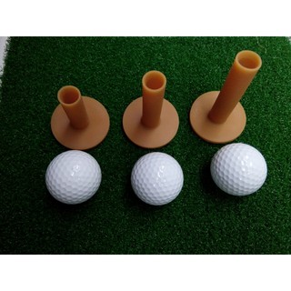 Combo 10 tee golf cao su vàng dẻo chịu lực