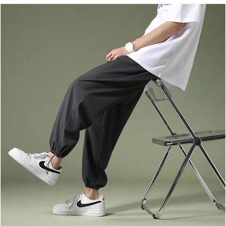 Quần Dài Lưng Thun Ống Rộng Phong Cách Hip Hop Cho Nam