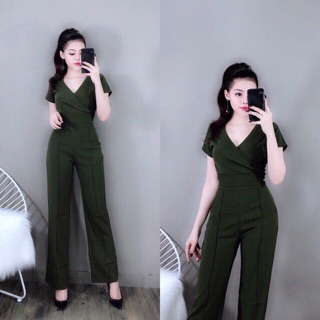 Set áo đắp chéo và quần suông