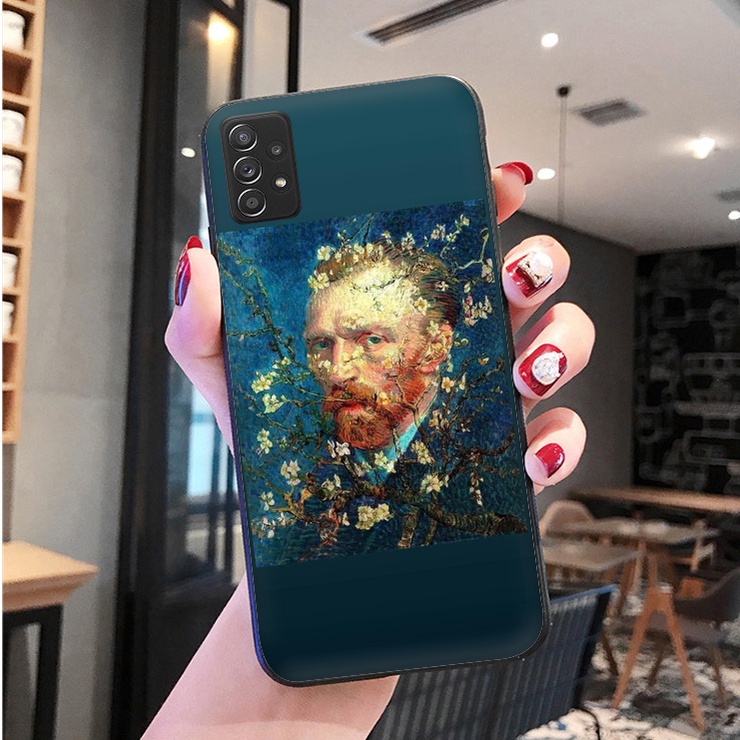 Ốp Điện Thoại Mềm Viền Đen Hình Tranh van Gogh Cho Samsung Galaxy A50 A50S A30S A11 A12 4G A21S A22 4G A22 5G A31