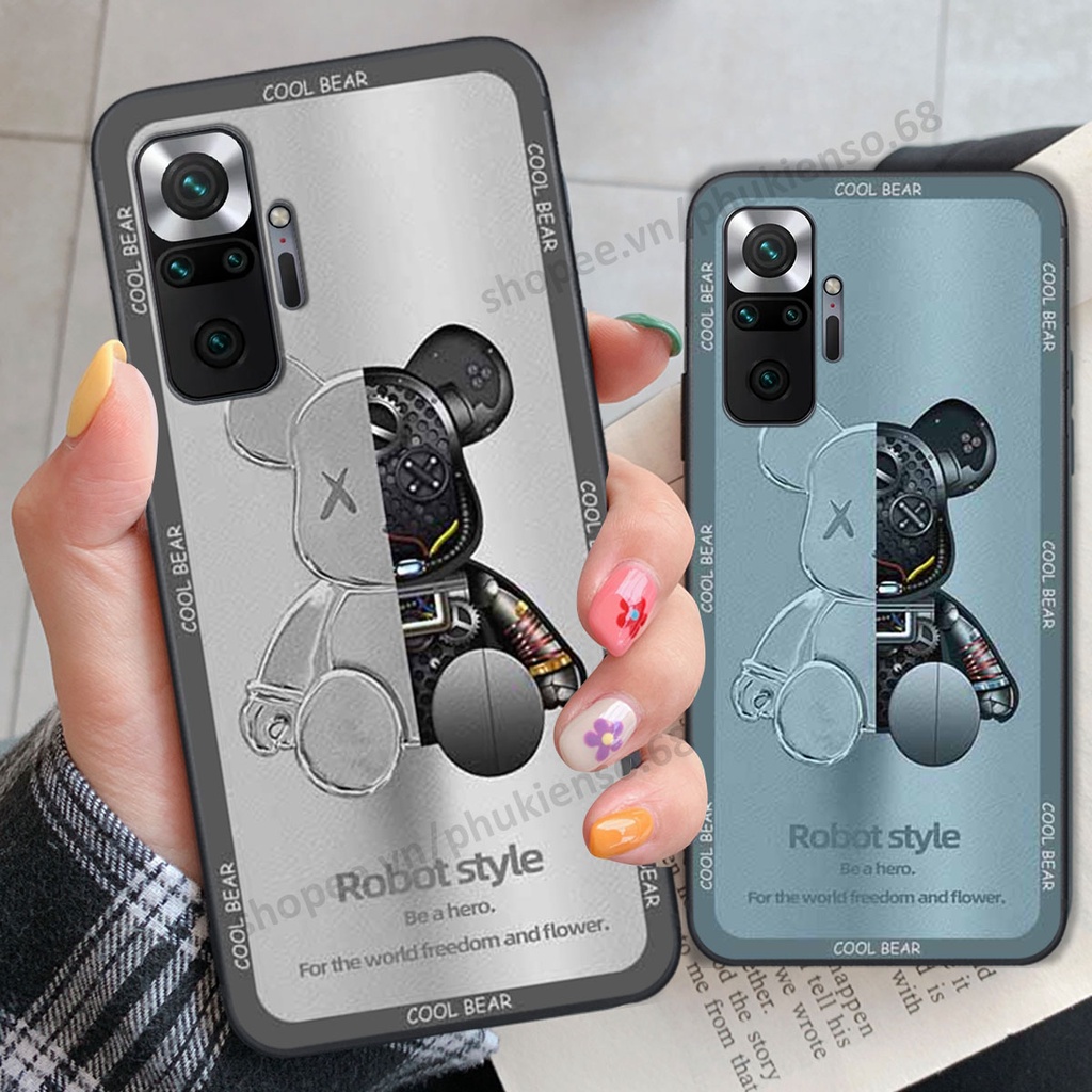 Ốp lưng điện thoại Xiaomi Redmi Note 10 / Note 10 Pro in hình gấu bear, kaws, doremon thời trang, ốp lưng cao cấp chất l