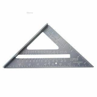7" Aluminum Rafter Triangle Ruler Square Speed Carpenter Framing Measuring Tool