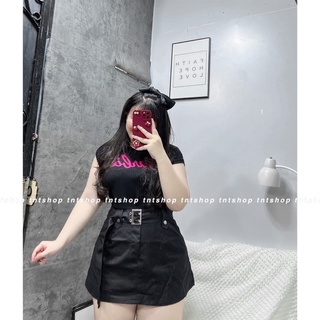 Chân Váy Kaki Cạp Cao Kèm Thắt Lưng [ TNT SHOP BIGSIZE 60KG - 90KG ]