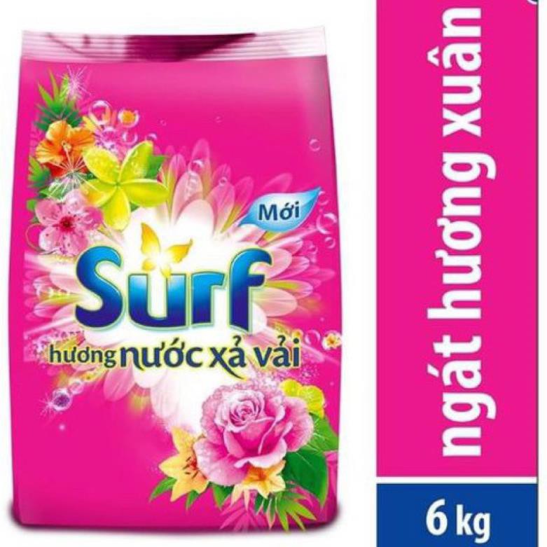 Bột giặt Surf hương Nước xả vải 5.5kg(mầu hồng)
