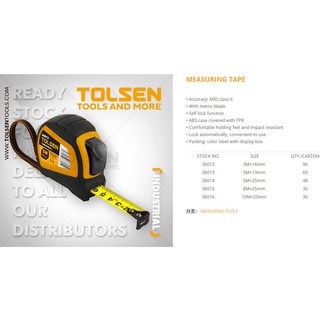 Thước cuộn tự động công nghiệp Tolsen ( nhiều kích thước từ 3m -5m-10m) - Nghềmộc
