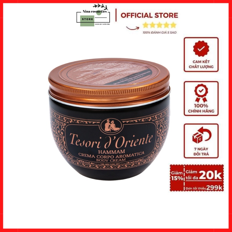 Kem Dưỡng Da Hương Lưu Hương Nước Hoa  Tesori D`oriente Hammam 300ml