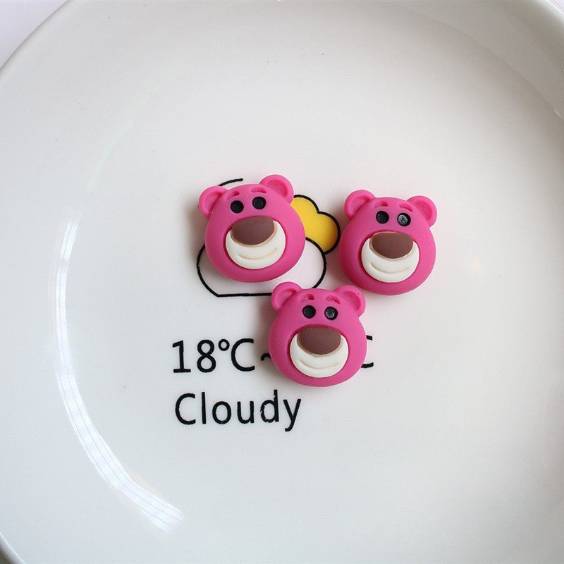 Jibbitz, Sticker Gắn Trang Trí Giày Dép Crocs Hình Gấu Đỏ