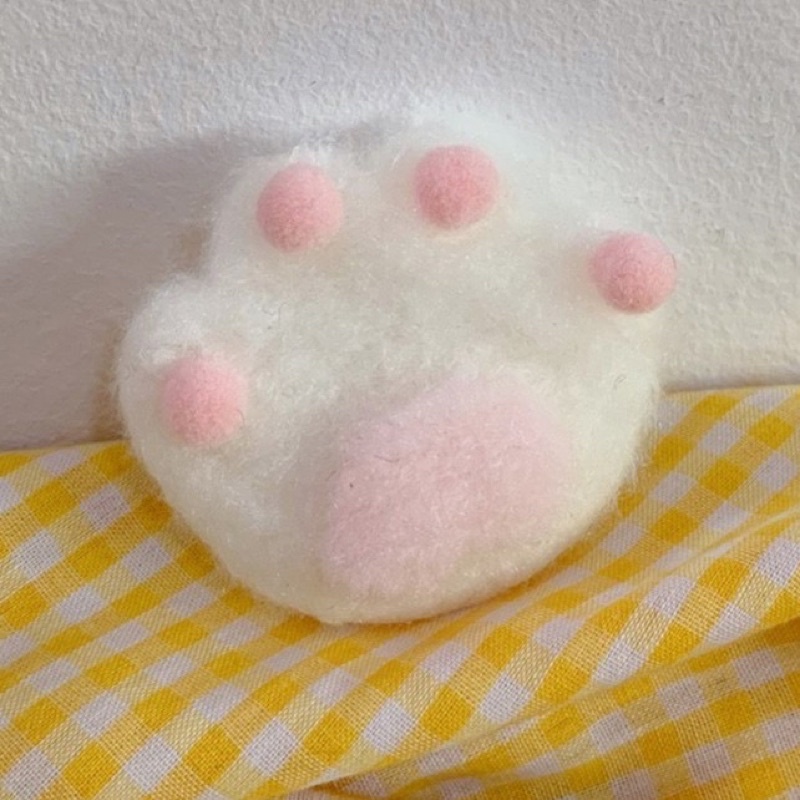 Kẹp tóc bông hình chân cún màu sắc ngọt ngào dễ thương phong cách Hàn Quốc