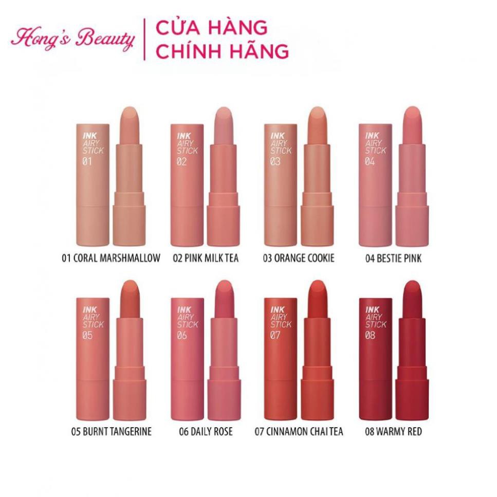 Son Peripera Ink Airy Stick lì mịn, lên màu chuẩn - HONGS BEAUTY